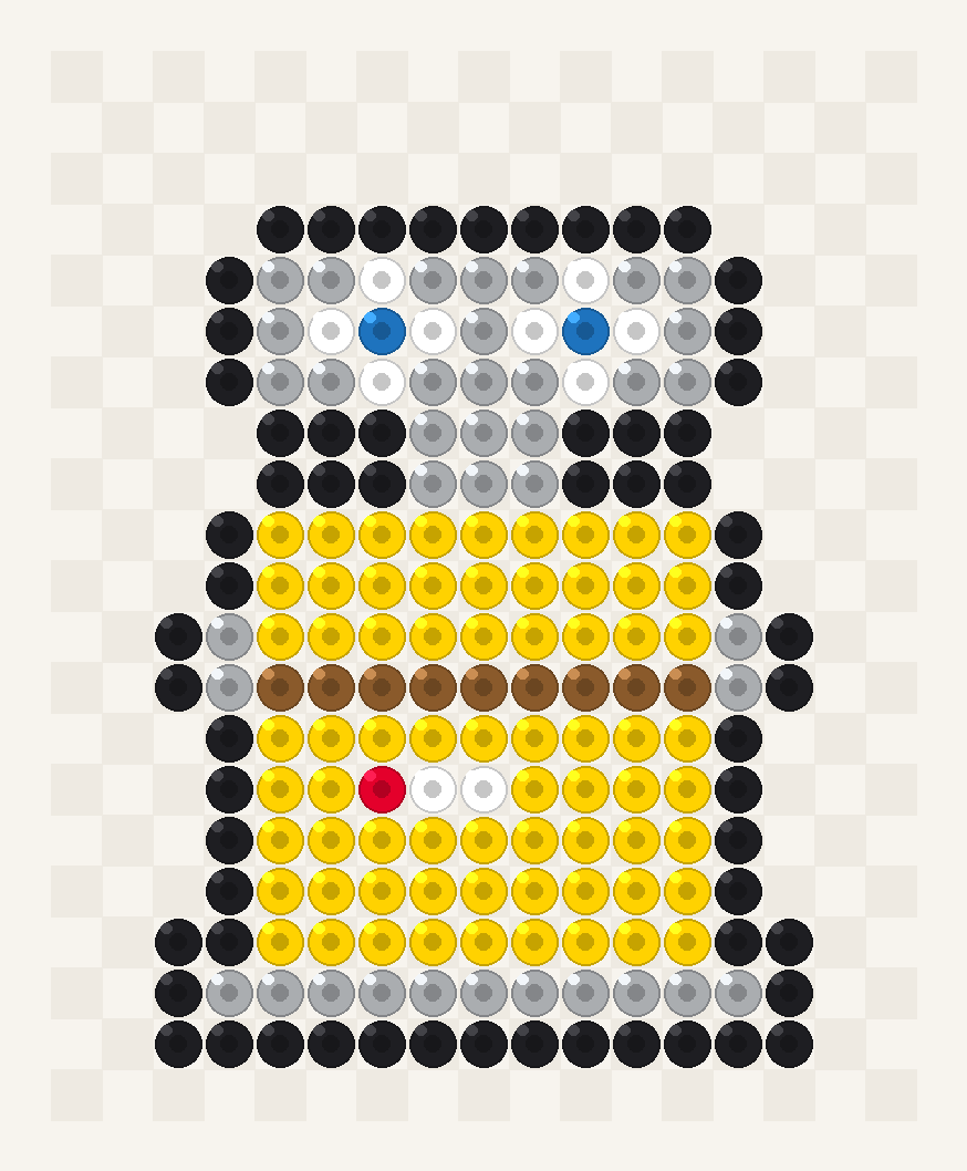 Grille maison WALL-E en perles a repasser