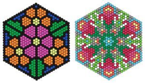 Hama dessous verre fleuri