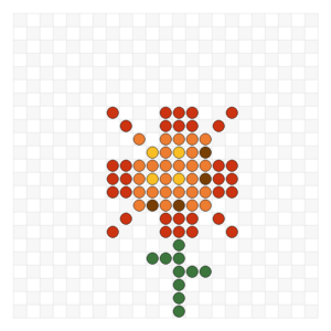 Hama grille dahlia automne