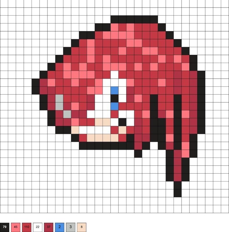 Knuckles en perles a repasser