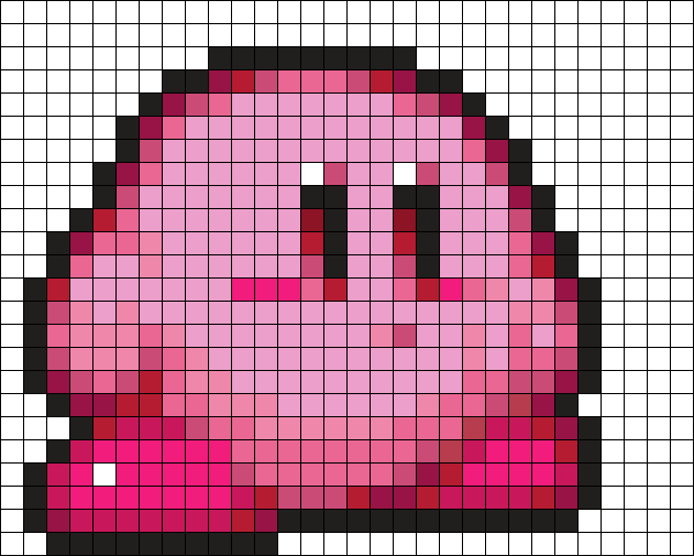 Grille Kirby classique a reproduire perle par perle