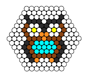 Petit hibou rond perles
