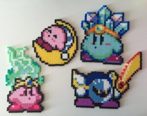 Kirby en perles à repasser : plus de 12 modèles tout ronds pour perler la petite boule rose