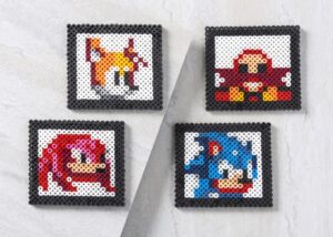 Sonic en perles à repasser : plus de 10 modèles à perler case par case