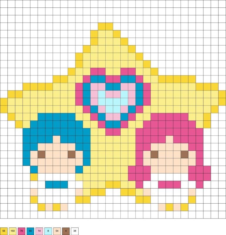 Little Twin Stars en perles a repasser