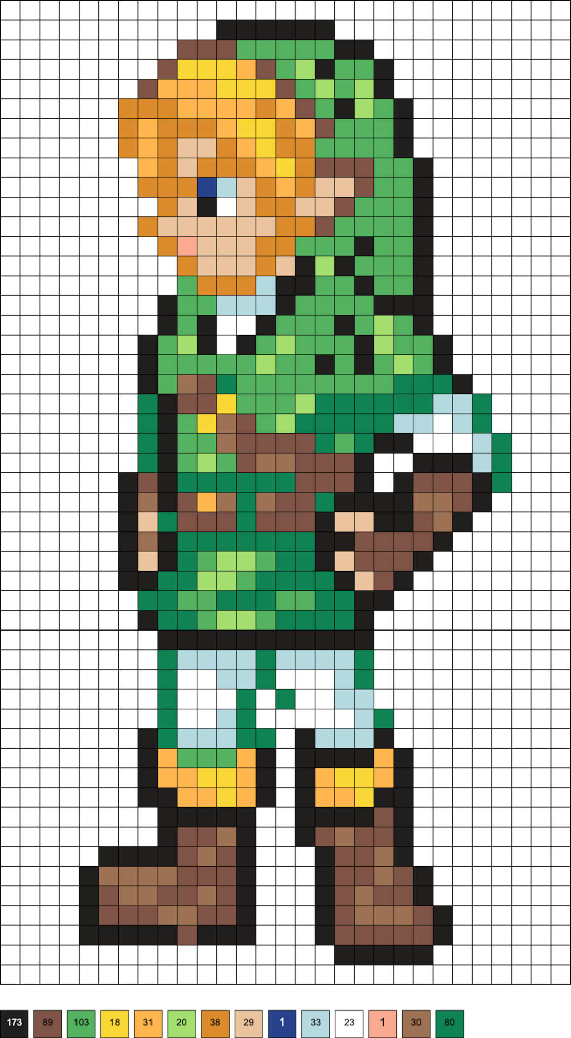 Grand sprite de Link en perles a repasser