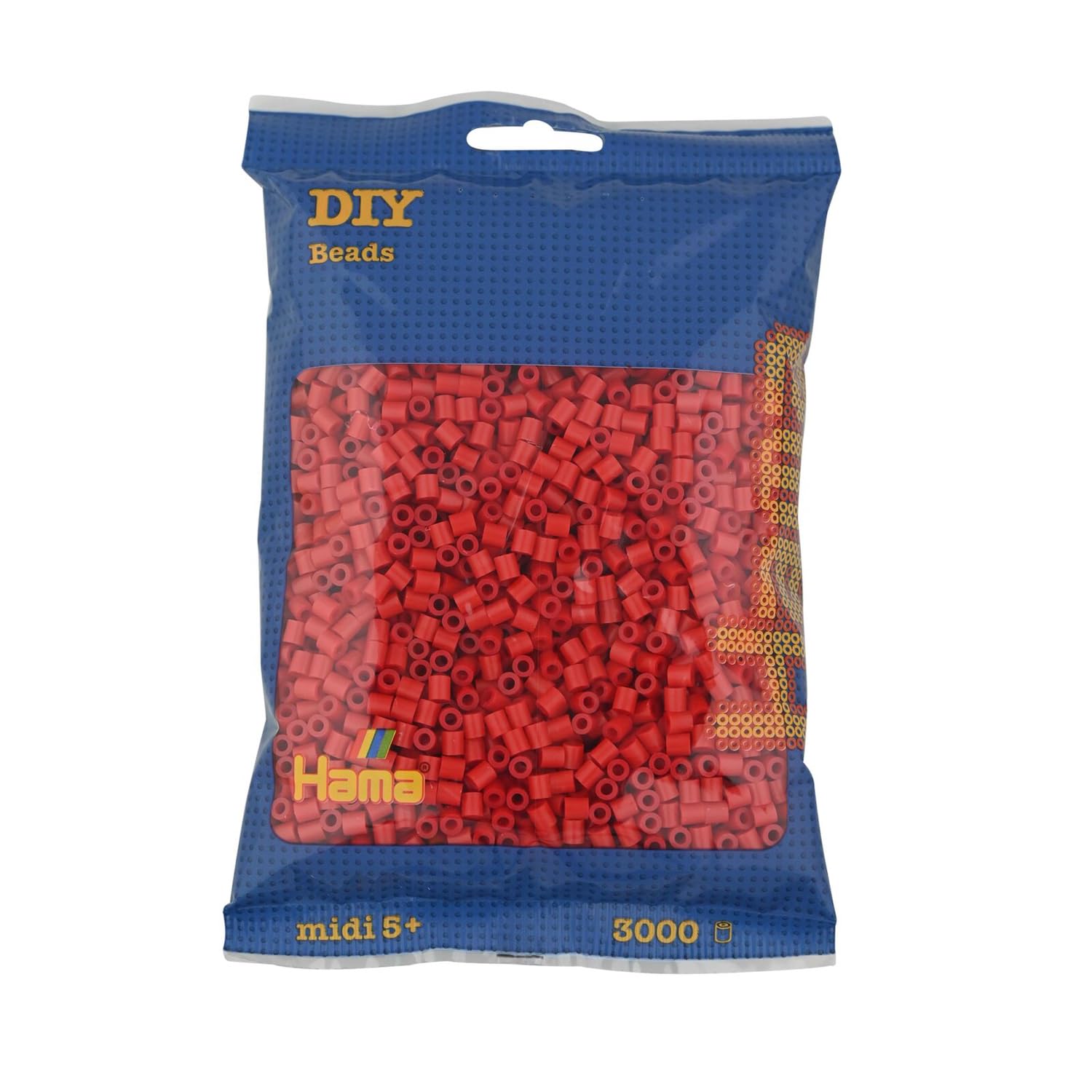 Perles à repasser Hama Midi — Sac de 3000 perles rouges (201-05)