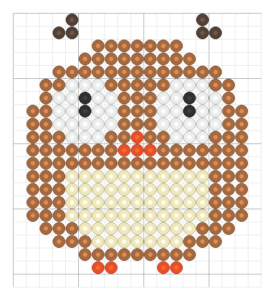 Grille hibou en perles a repasser