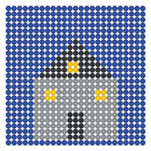 Grille Maison hantee en perles a repasser