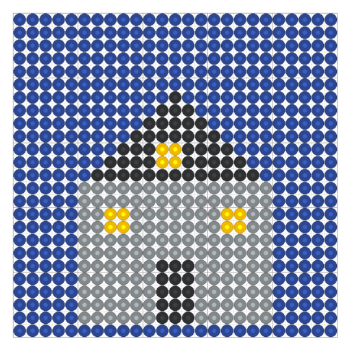 Grille Maison hantee en perles a repasser