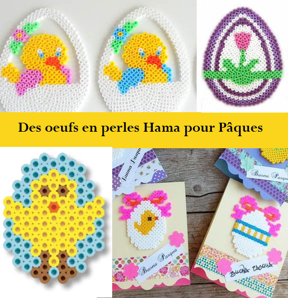 Des oeufs en pagailles et en perles Hama pour Pâques - Modèles Hama