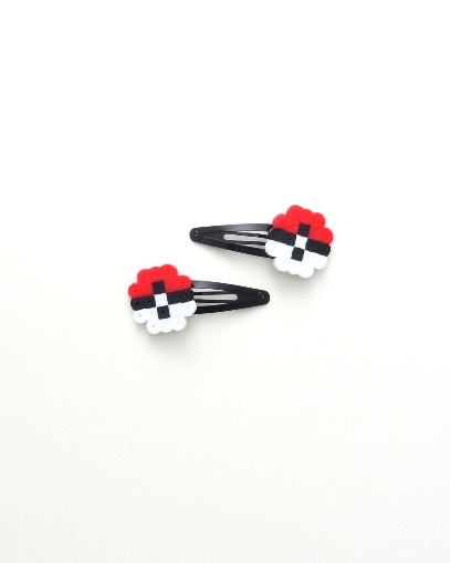 Pokeball barettes hama perles