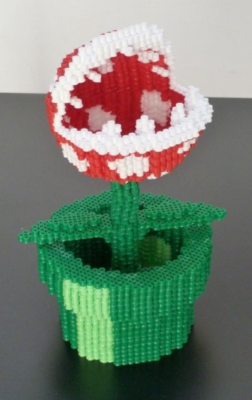 hama perles 3D piranhas mario bros plante carnivore