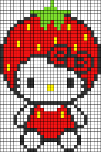 hello kitty fraise perles hama diy