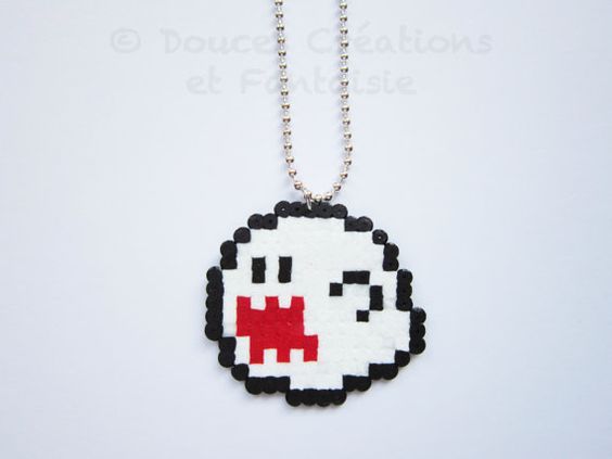 collier-fantôme-mario-bros-halloween-hama-perles