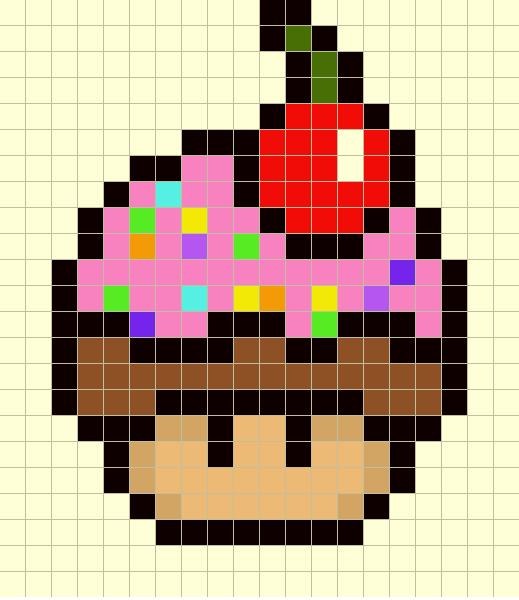 champignon-mario-cupcake-perles-hama-repasser-pattern