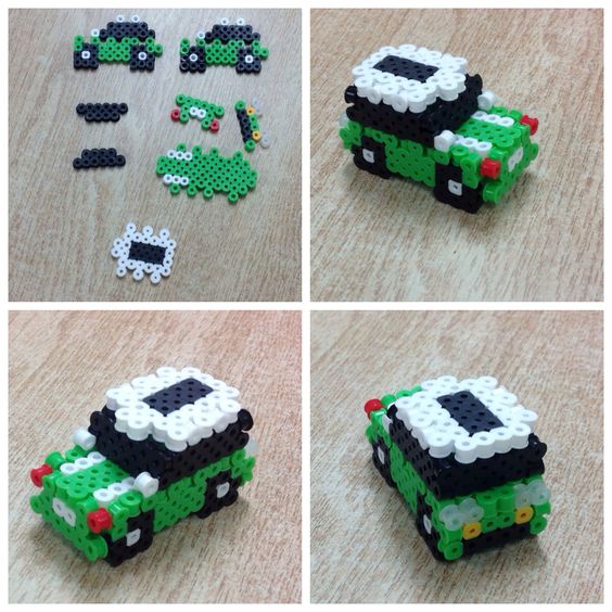 voiture-3d-perles-a-repasser-hama