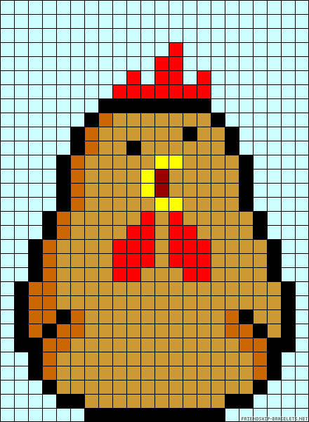 Poule en perles HAMA.