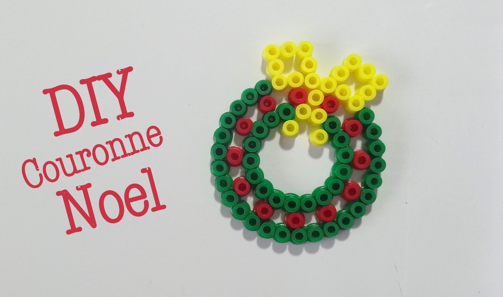 DIY Couronne de Noel avec perles à repasser Hama - Modèles Hama