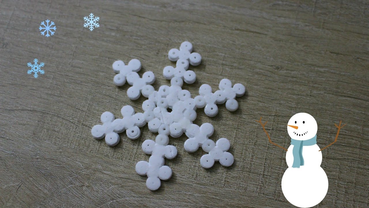 Tuto : Flocon en perles hama / Perler beads snowflake